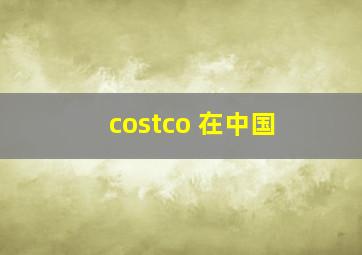 costco 在中国